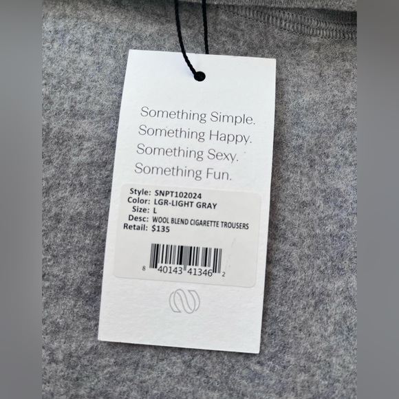 BRAND new Something Navy wool blend cigarette trouser - Picture 4 of 6